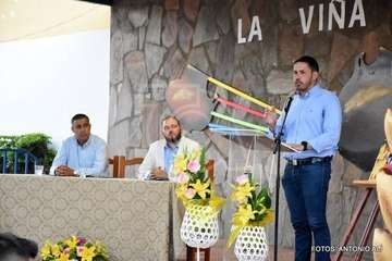 Pregón de La Viña a cargo del alcalde de Telde y actuación del humorista Maestro Florido (Foto Antonio Alí y TA)